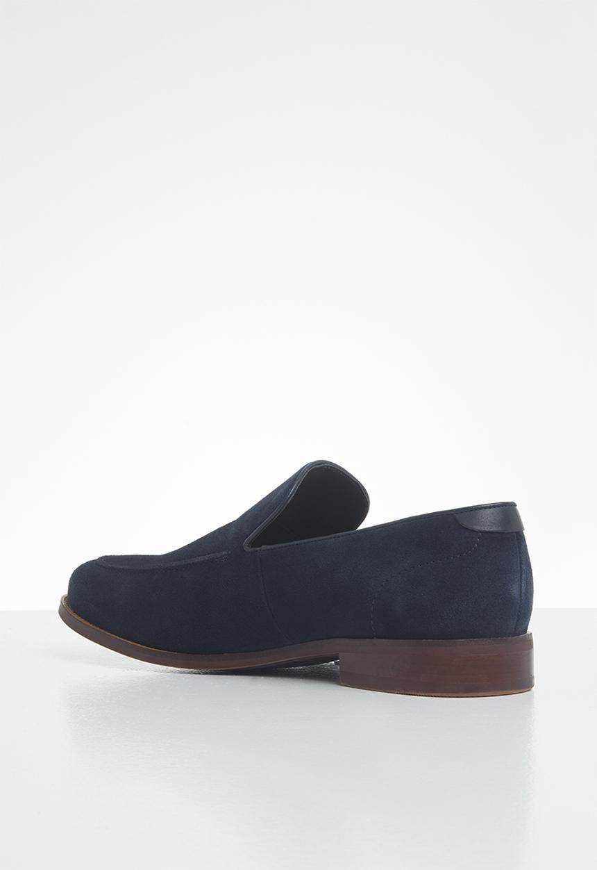 POLO - Fred suede minimalist loafer - navy