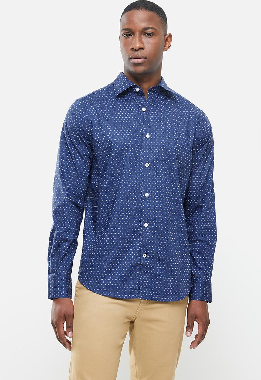 Nautica - Blue depths print shirt - navy