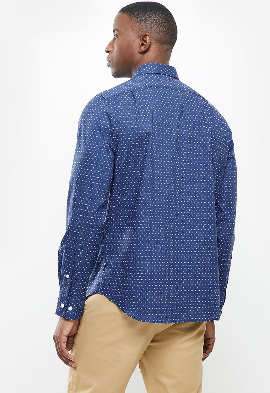 Nautica - Blue depths print shirt - navy