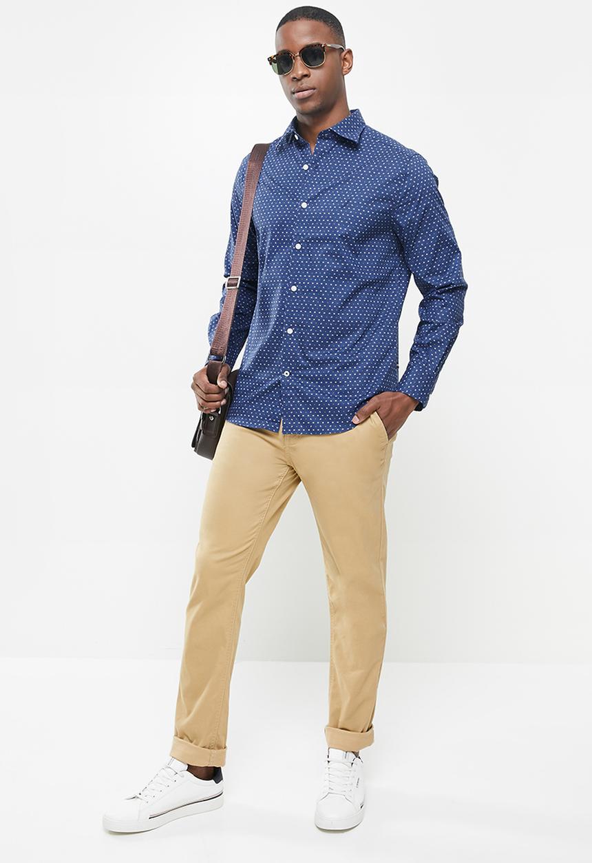 Nautica - Blue depths print shirt - navy