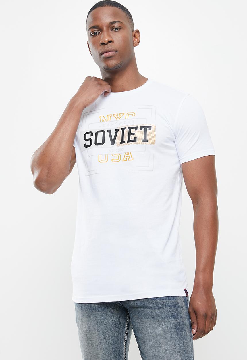 SOVIET - Kobe slim fit crew neck tee  - white