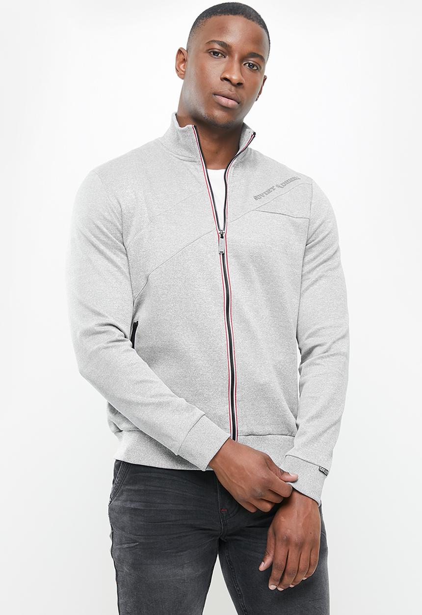 SOVIET - Miller zip through hoodie - grey 
