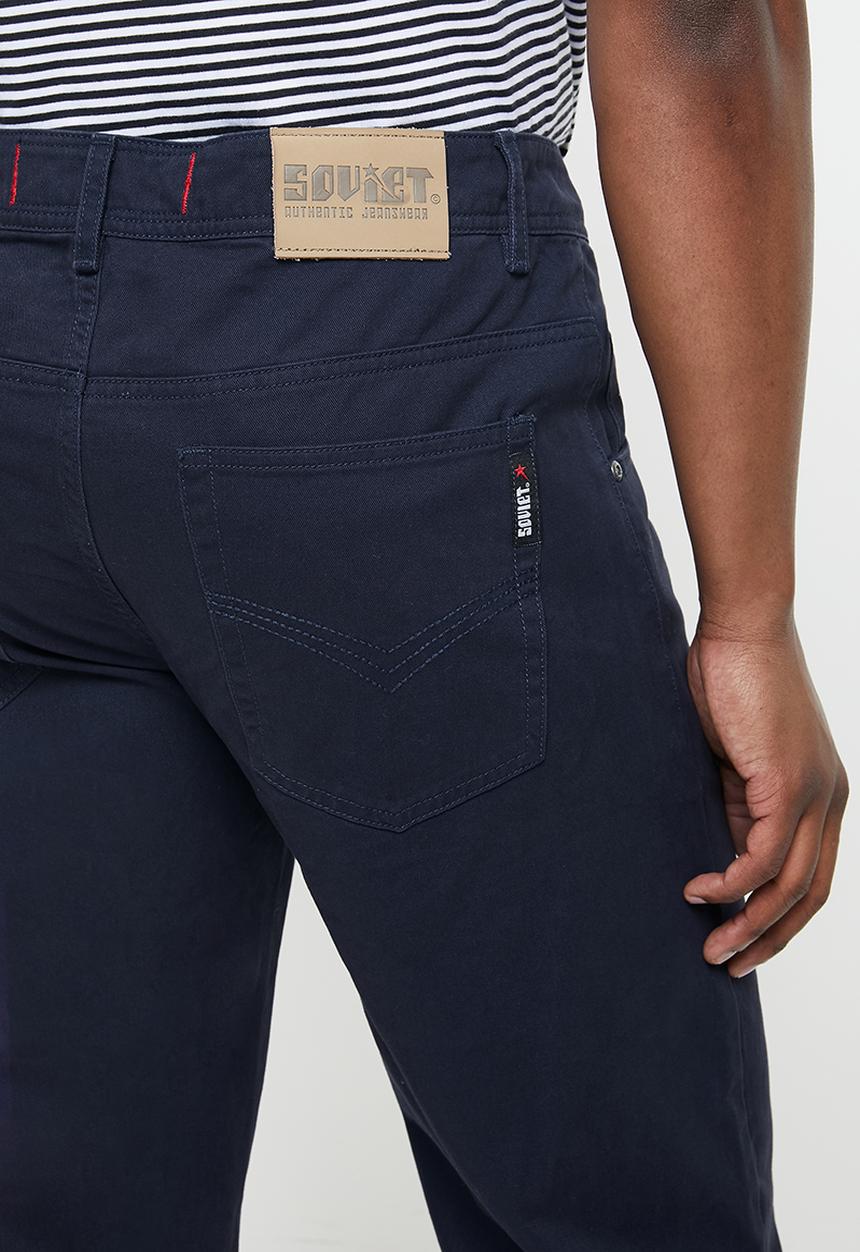 SOVIET - Voyger 5 pocket chino - navy