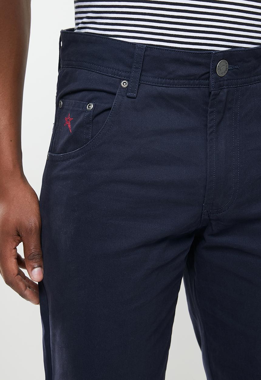 SOVIET - Voyger 5 pocket chino - navy
