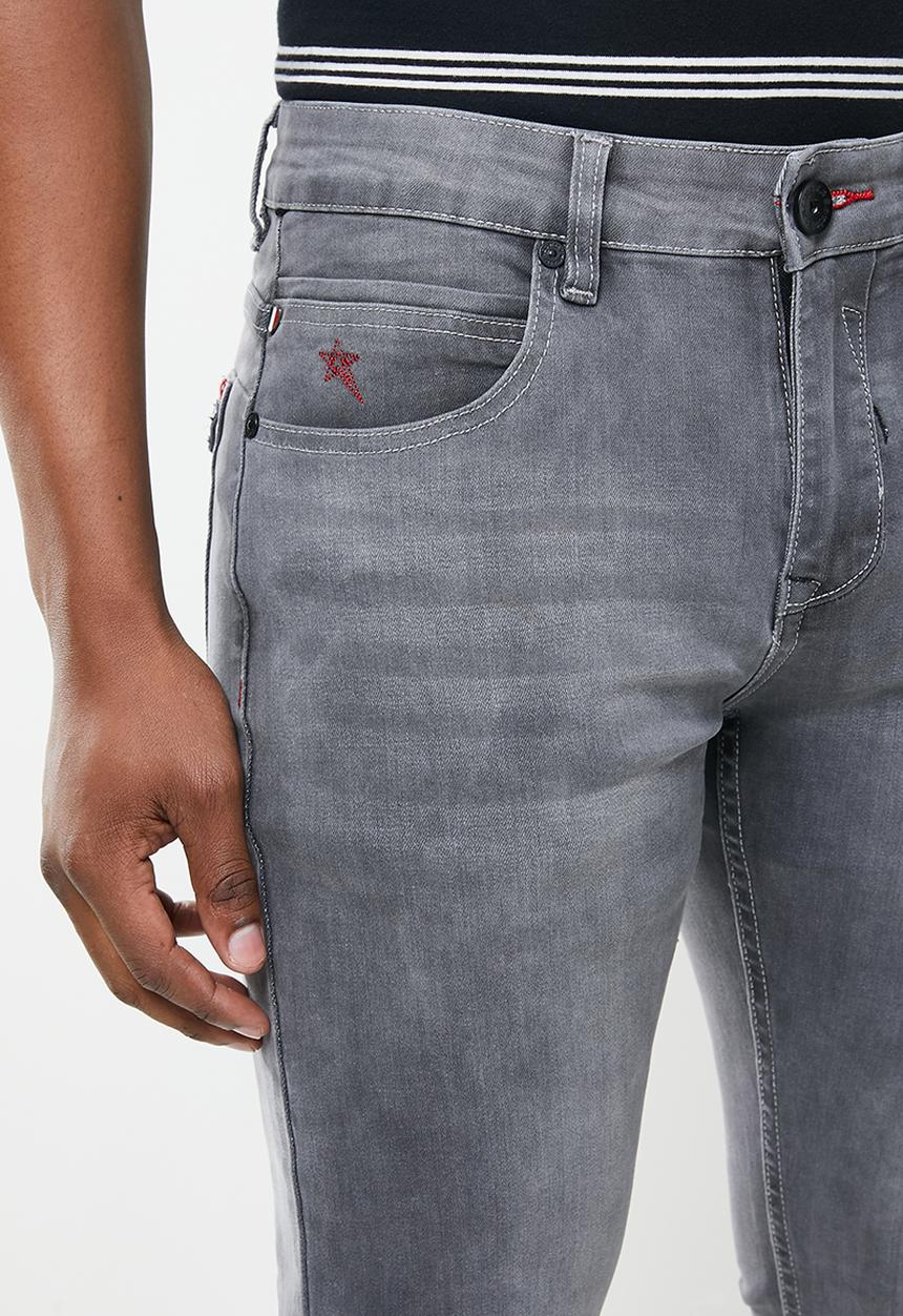 SOVIET - Nikolay slim leg fashion denim - grey