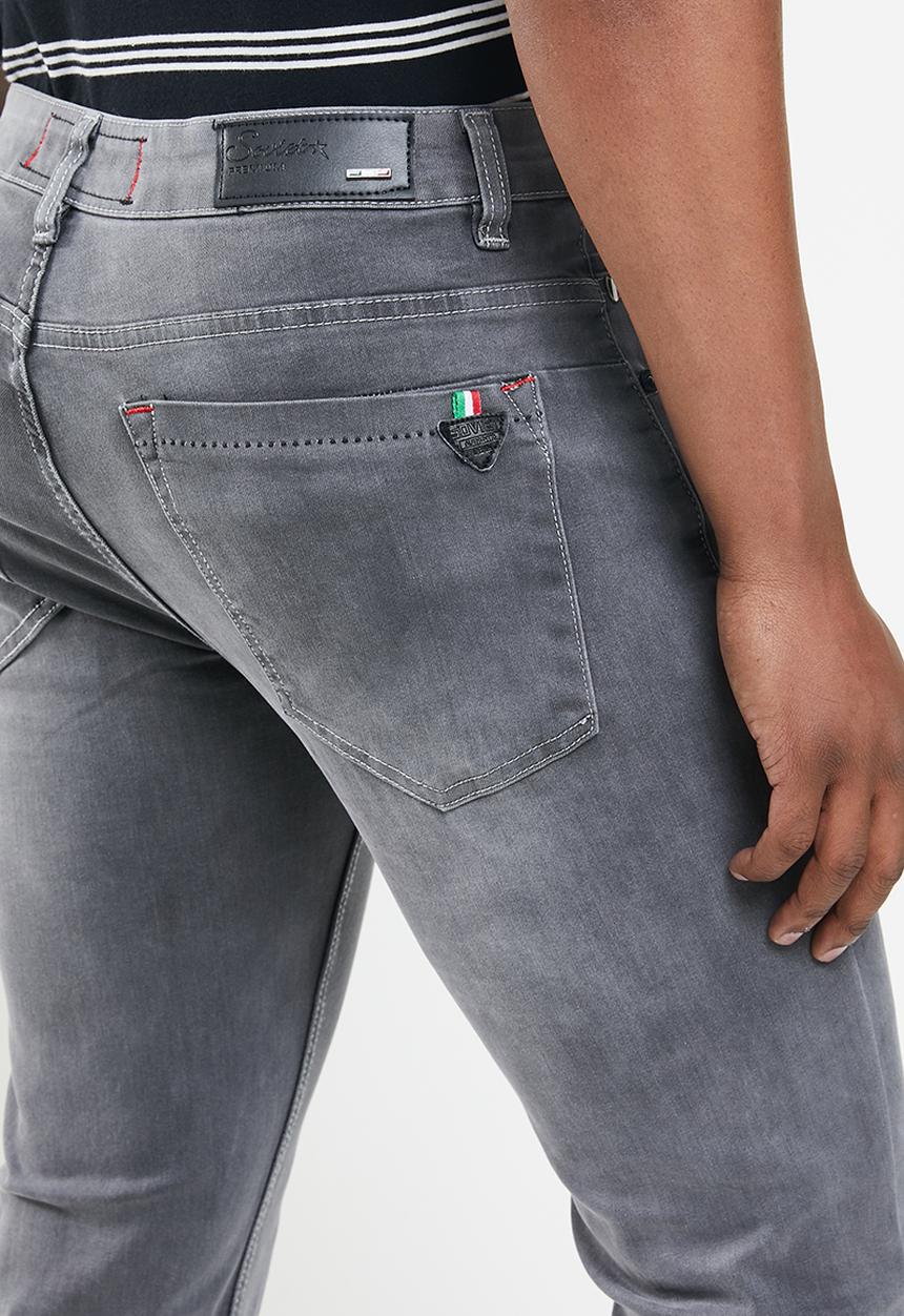 SOVIET - Nikolay slim leg fashion denim - grey