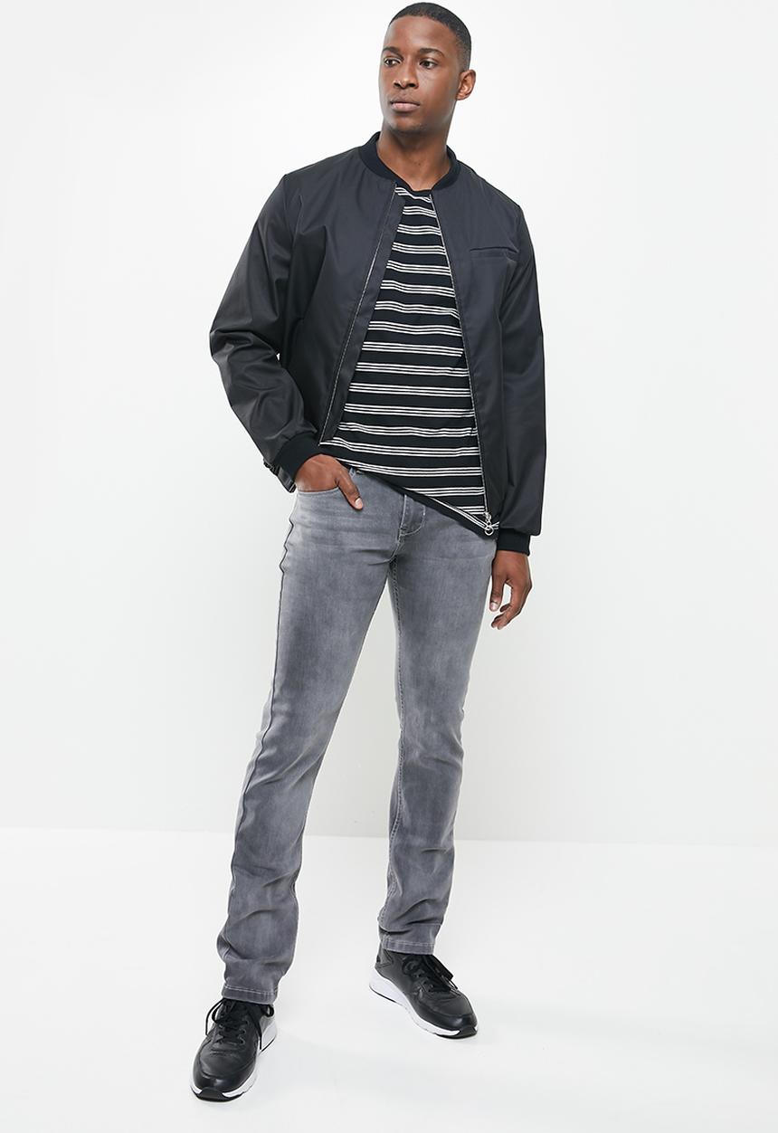 SOVIET - Nikolay slim leg fashion denim - grey