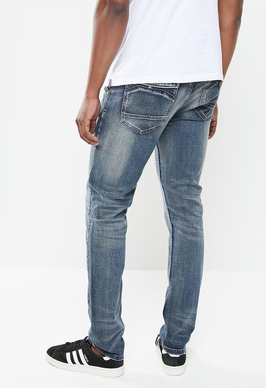 SOVIET - Hector slim leg fashion denim - vintage blue