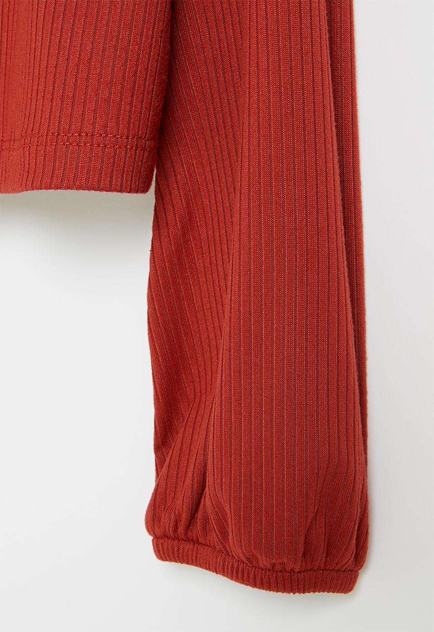 Superbalist - Girls frill detail top - rust