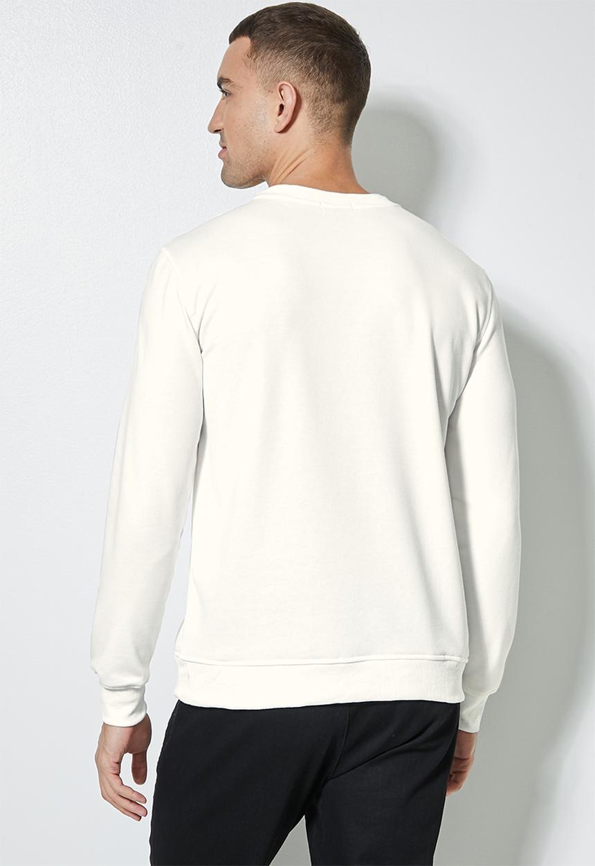 Superbalist - Brewer branded pullover crew neck sweat - ecru