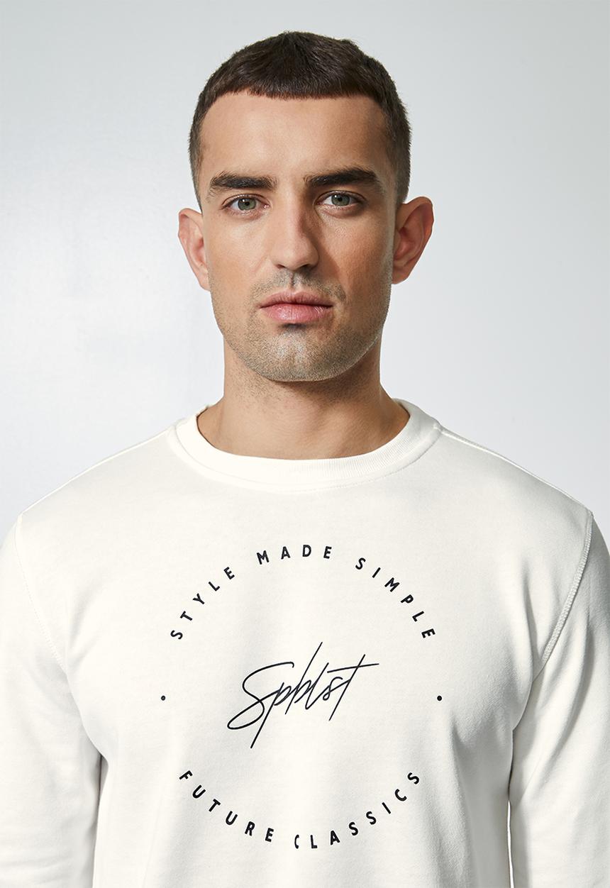 Superbalist - Brewer branded pullover crew neck sweat - ecru