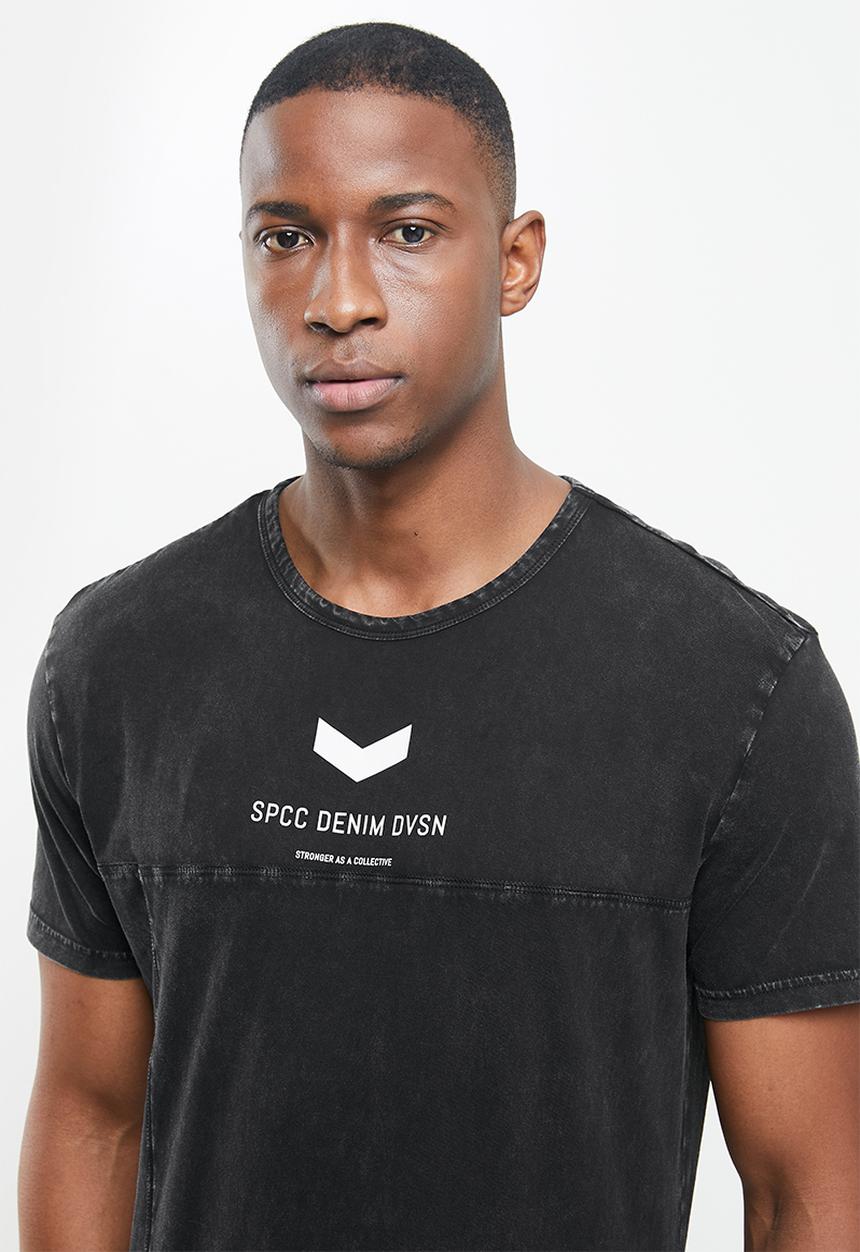 S.P.C.C - Chaney straight hem tee - black