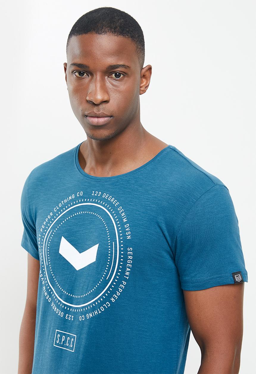 S.P.C.C - Rebel scooped hem tee - blue