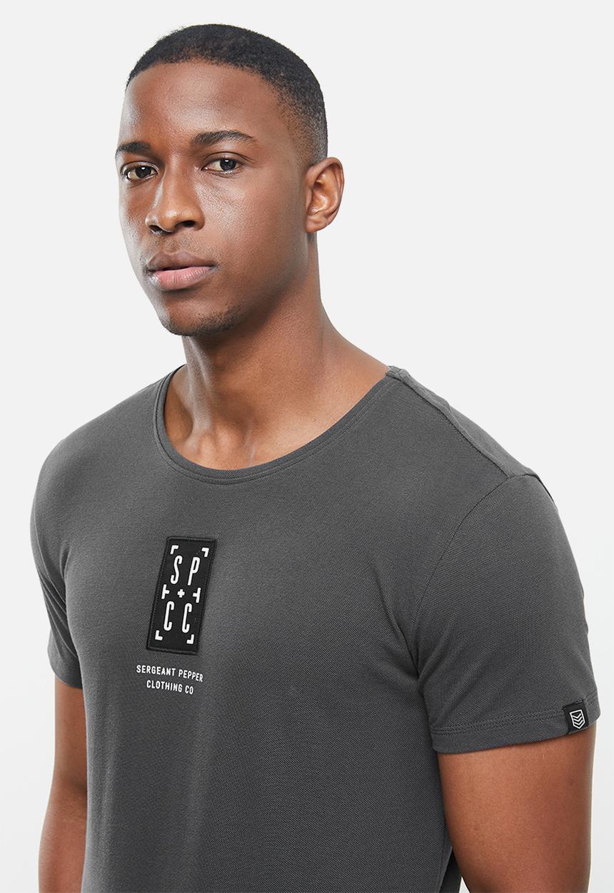 S.P.C.C - Hayne side slit straight hem tee - charcoal