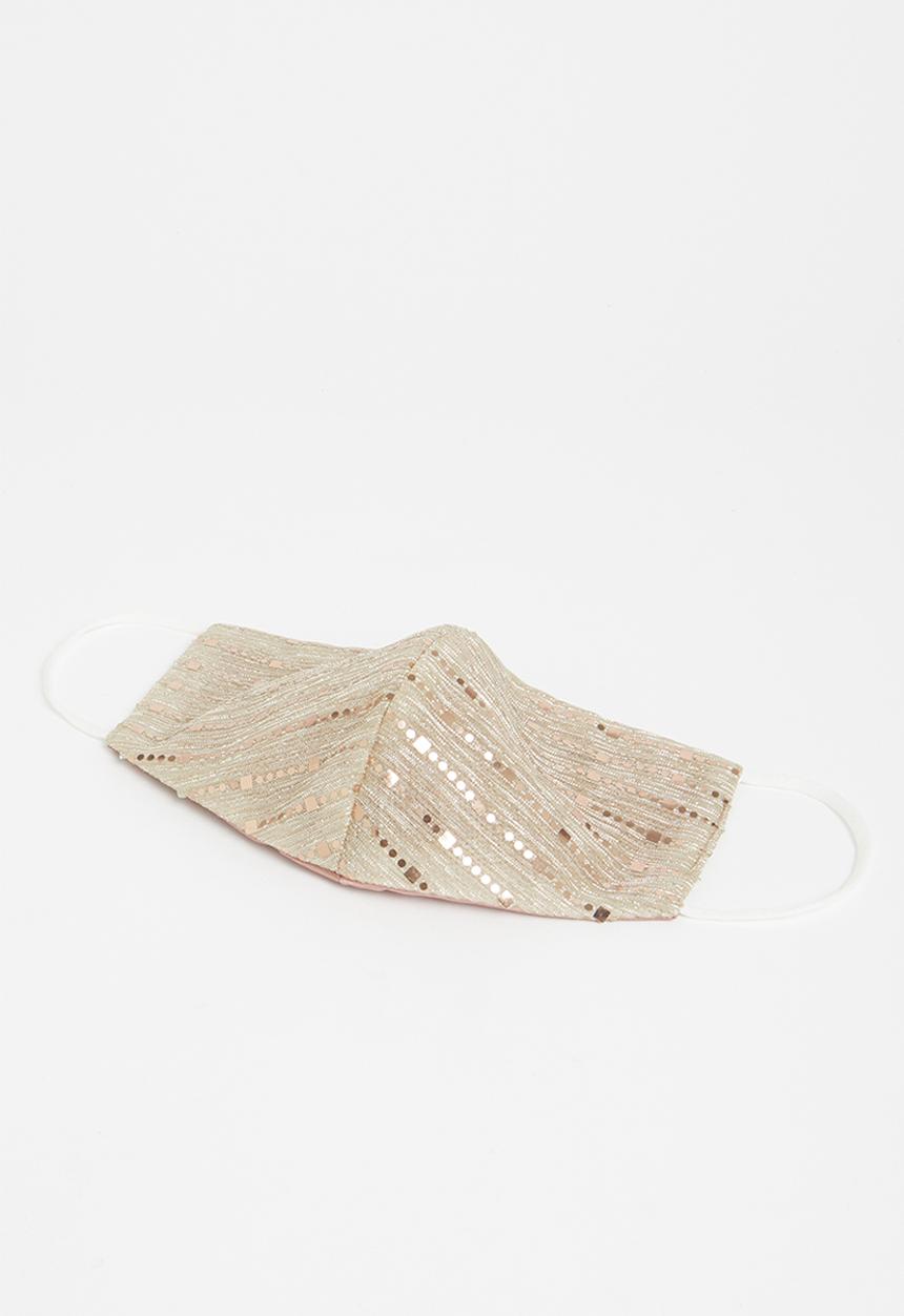 Superbalist - Sequin line face mask - rose gold