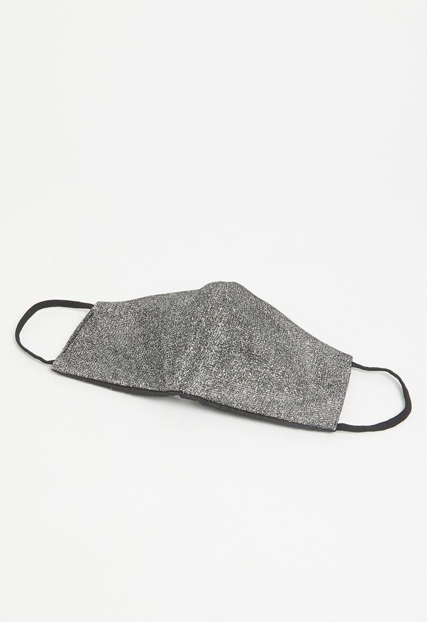 Superbalist - Charcoal glitter face mask - grey & black 