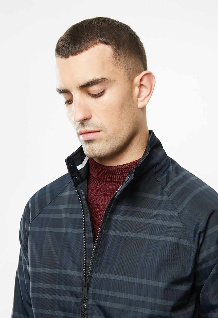 Brave Soul - Ellis check jacket - navy