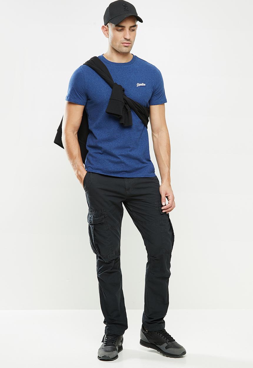 Superdry. - Ol vintage embroidered tee - blue