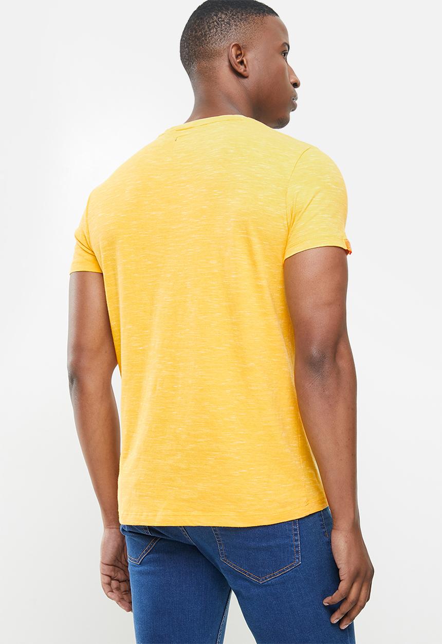 Superdry. - Ol vintage emb crew tee - yellow