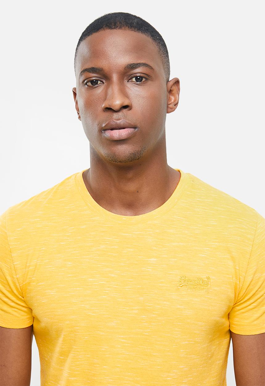 Superdry. - Ol vintage emb crew tee - yellow