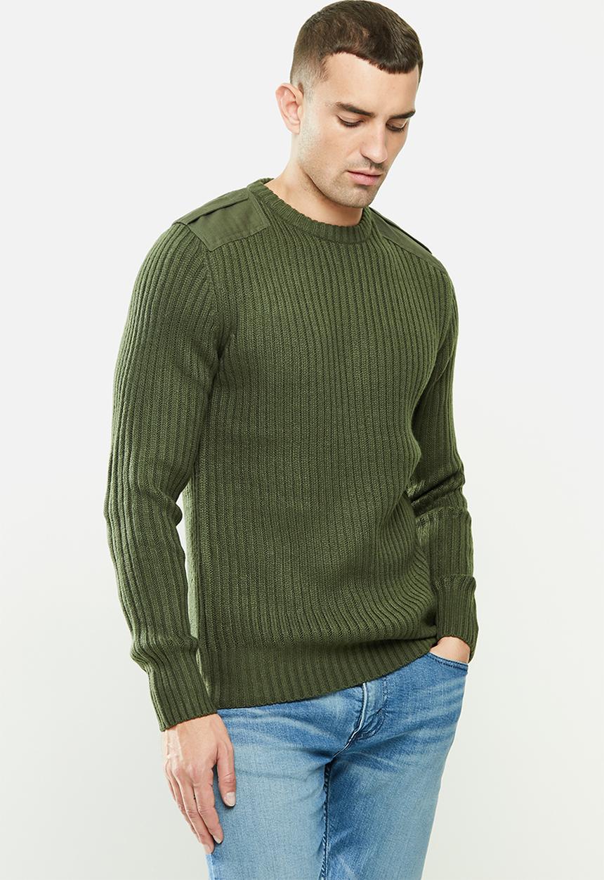 Brave Soul - Garraway knitwear - olive 