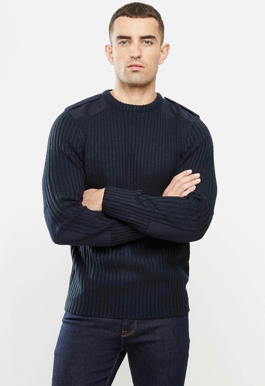 Brave Soul - Garraway knitwear - navy