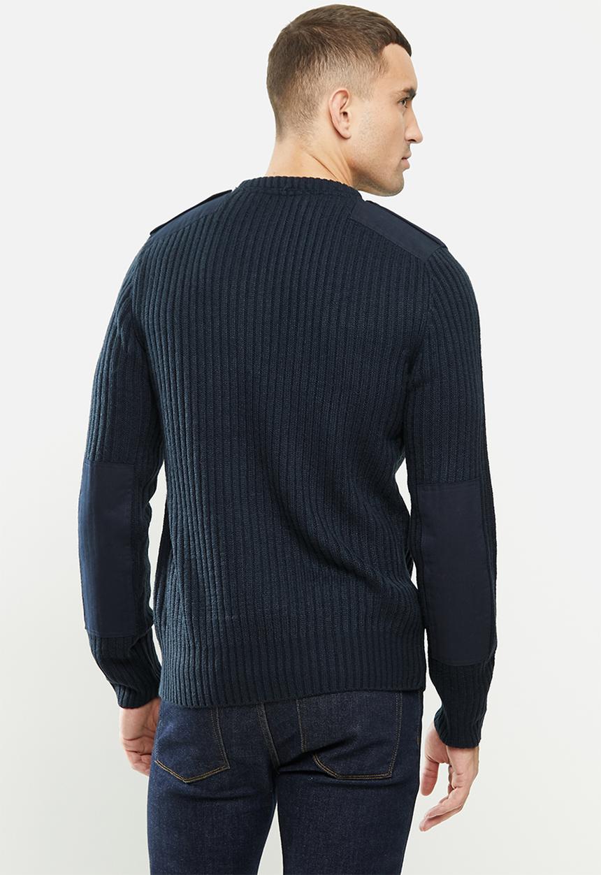 Brave Soul - Garraway knitwear - navy