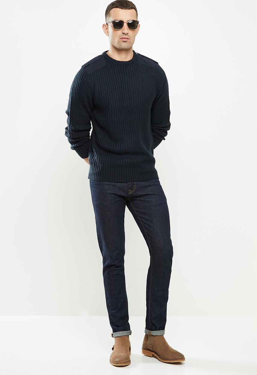 Brave Soul - Garraway knitwear - navy