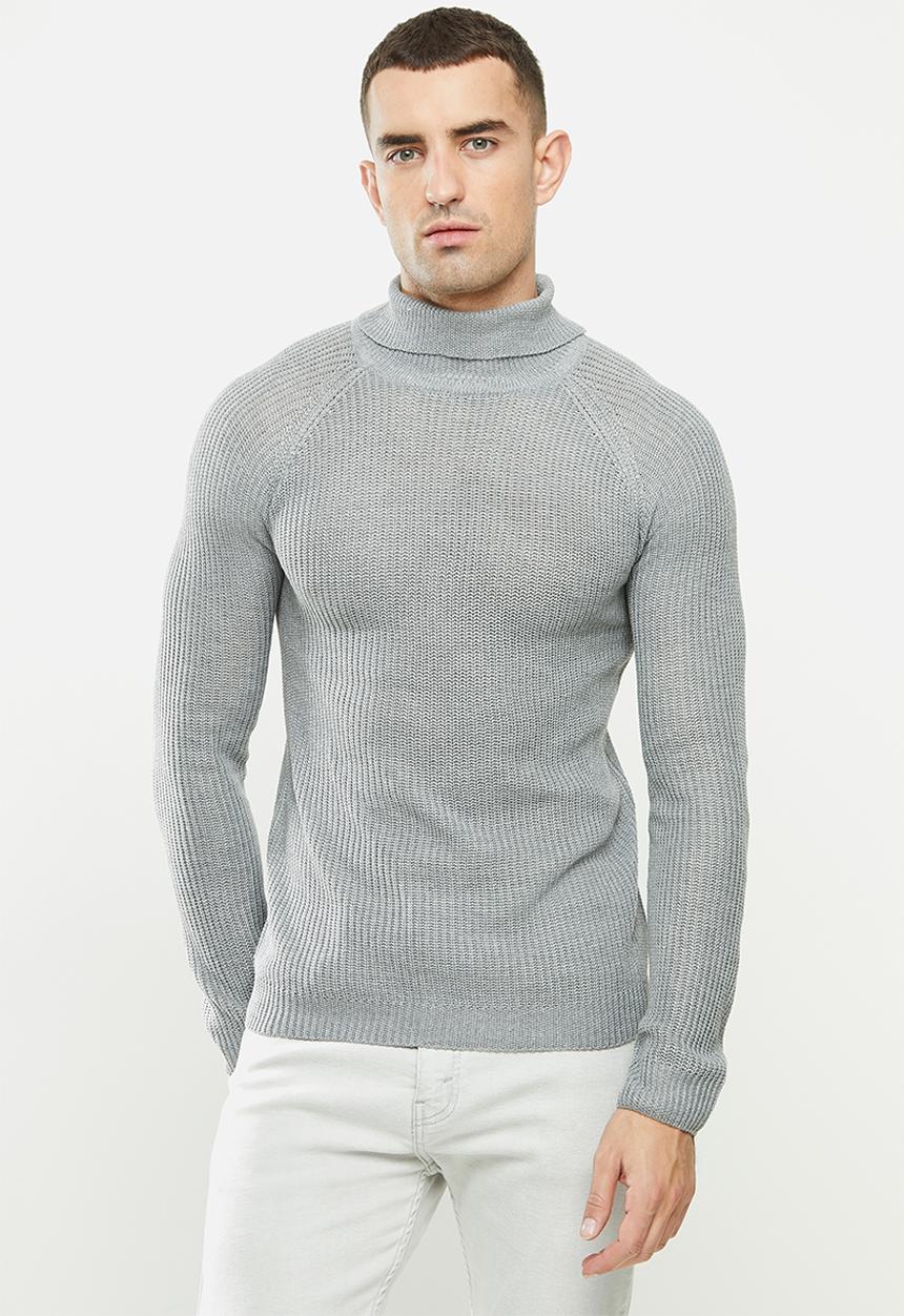 Brave Soul - Greenford knitwear - grey