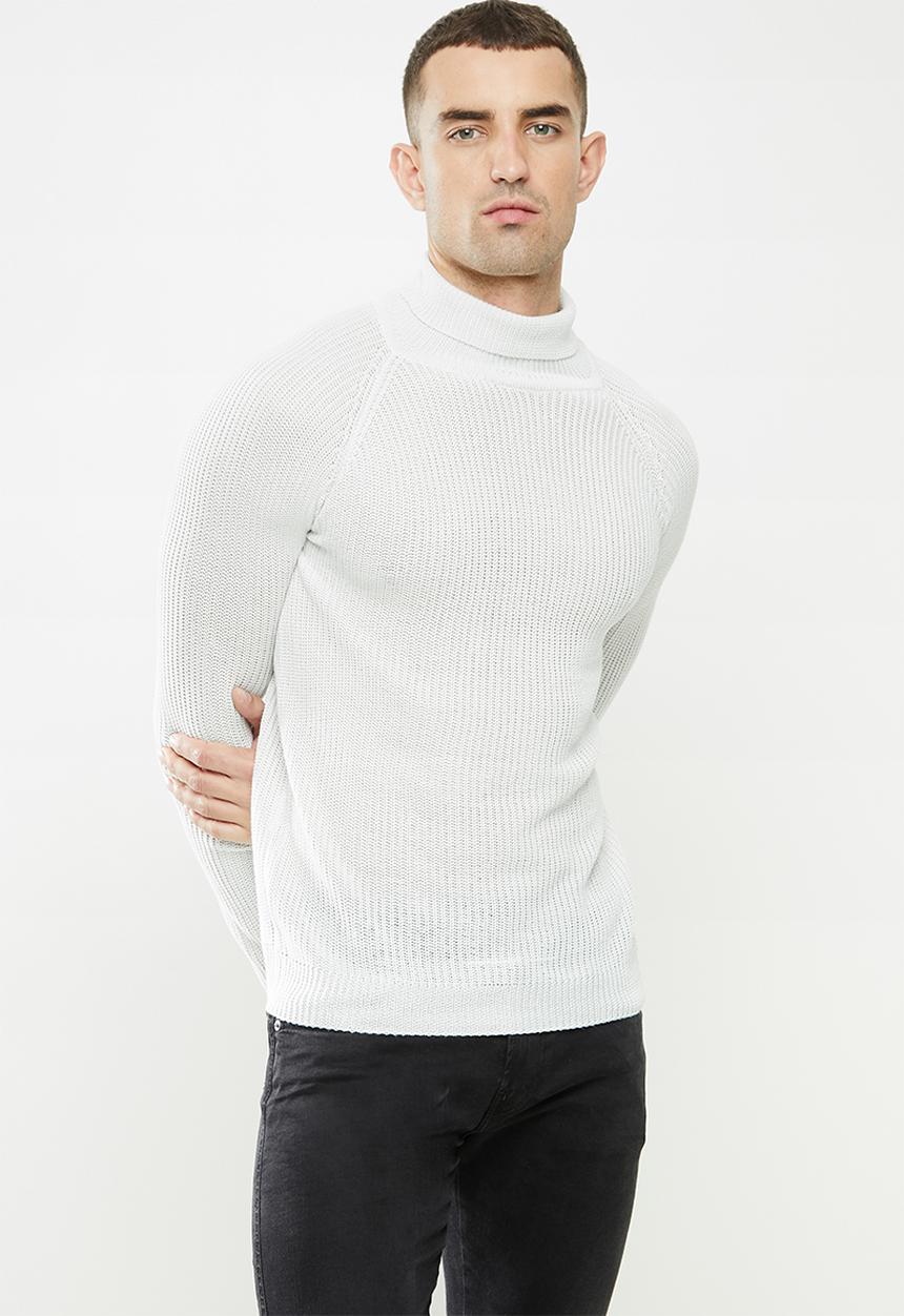Brave Soul - Greenford knitwear - white
