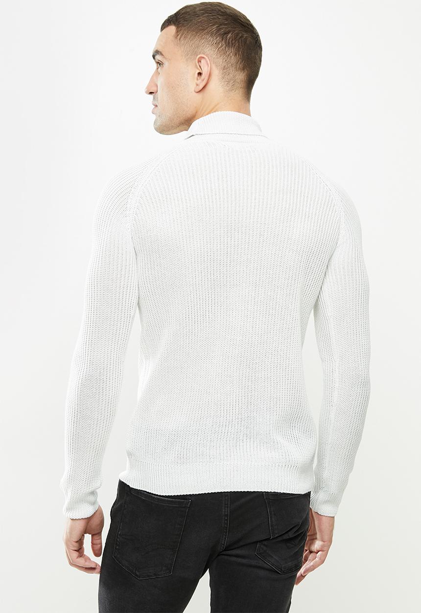 Brave Soul - Greenford knitwear - white