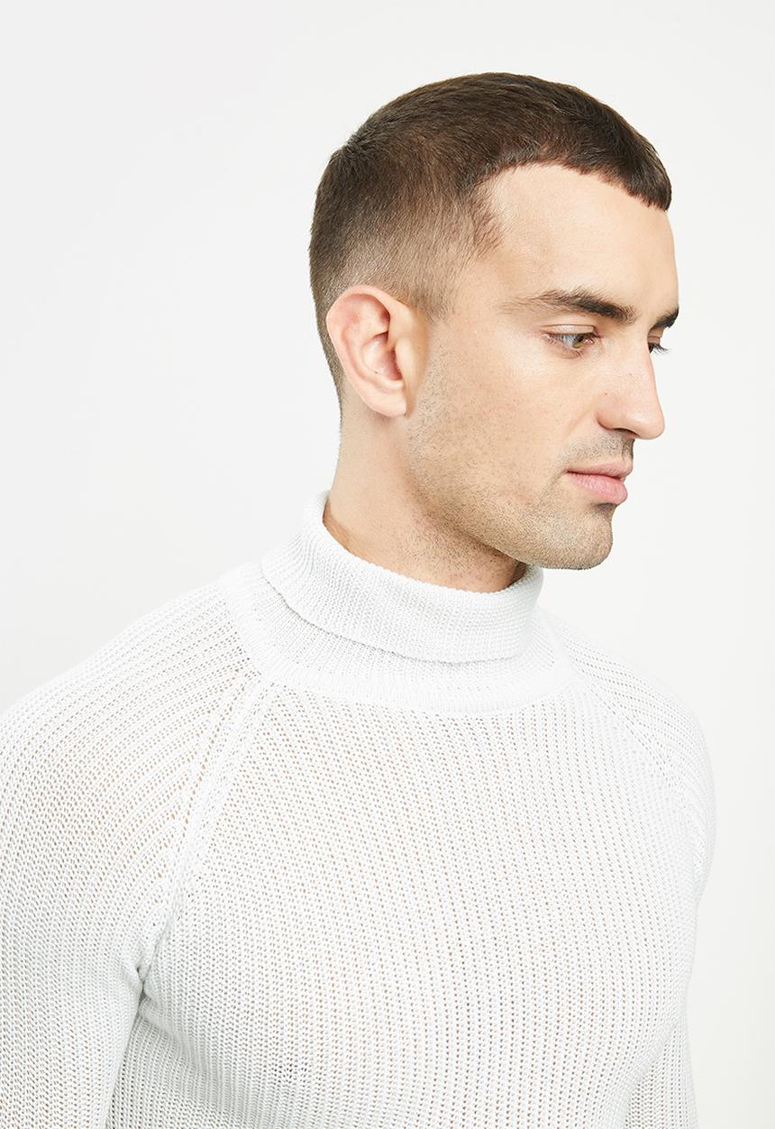 Brave Soul - Greenford knitwear - white
