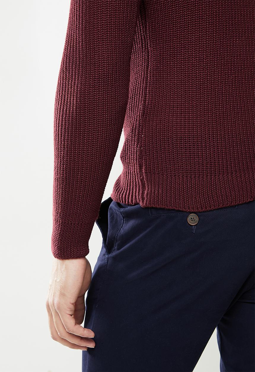 Brave Soul - Greenford knitwear - burgundy 