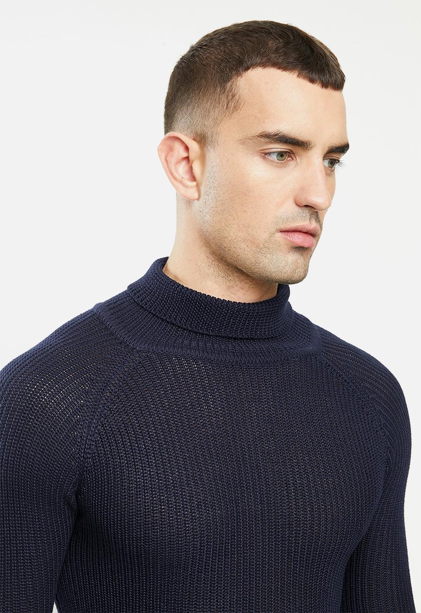 Brave Soul - Greenford knitwear - navy
