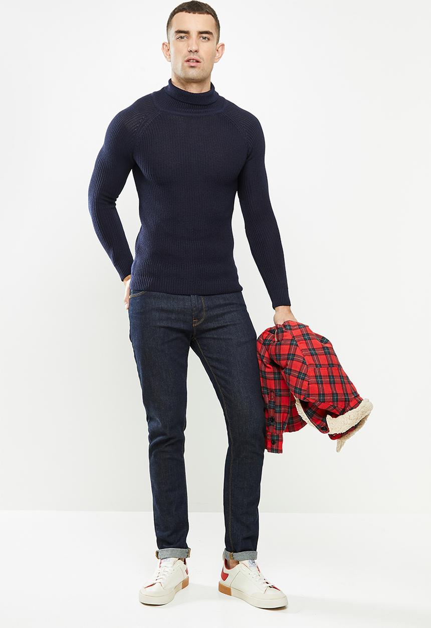 Brave Soul - Greenford knitwear - navy