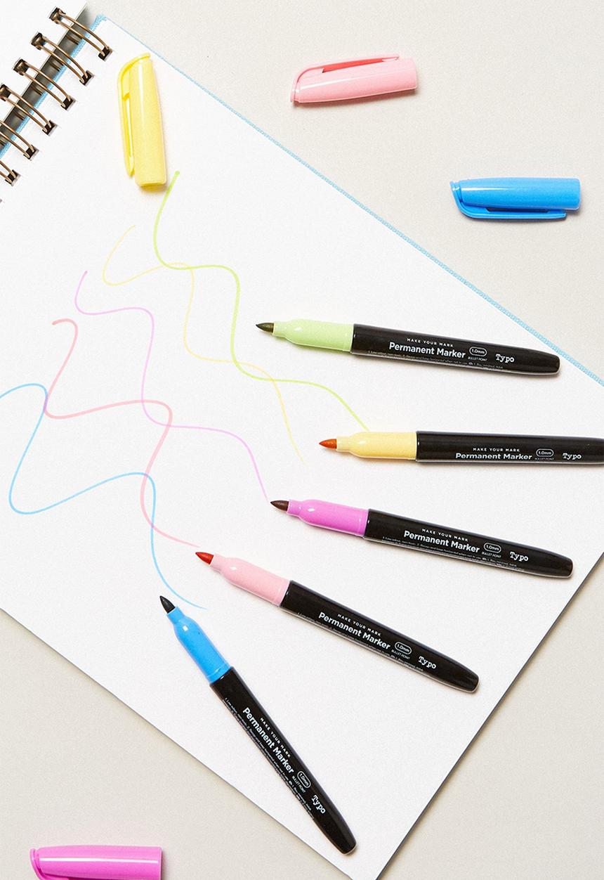 Typo - Make your mark permanent marker 5 pack- pastels