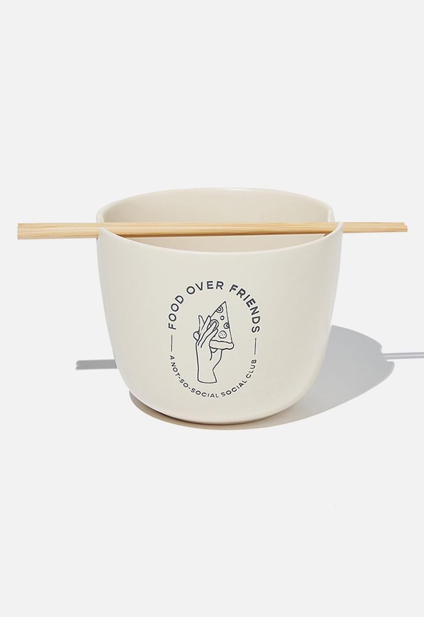 Typo - Feed me bowl - food over friends - white 