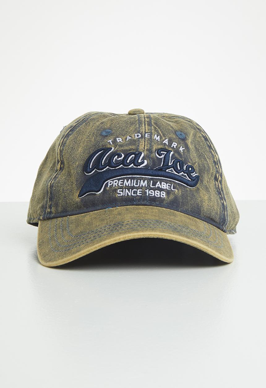 Aca Joe - Mens Aca Joe twill cap - blue denim wash