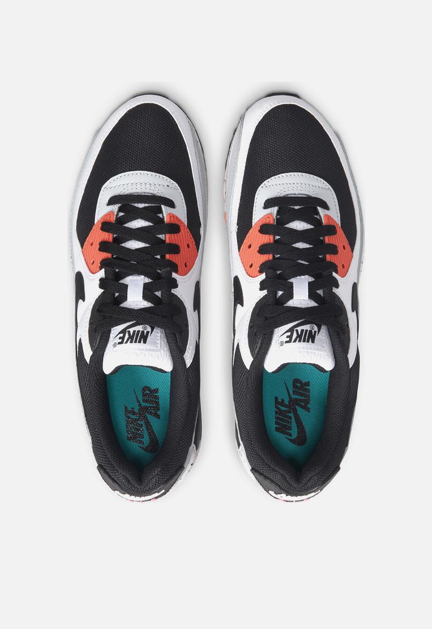 Nike - Air Max 90  - white/black-turf orange-aquamarine