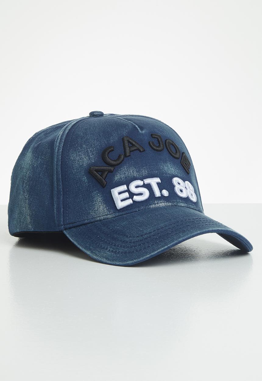 Aca Joe - Mens Aca Joe enzyme wash cap - navy