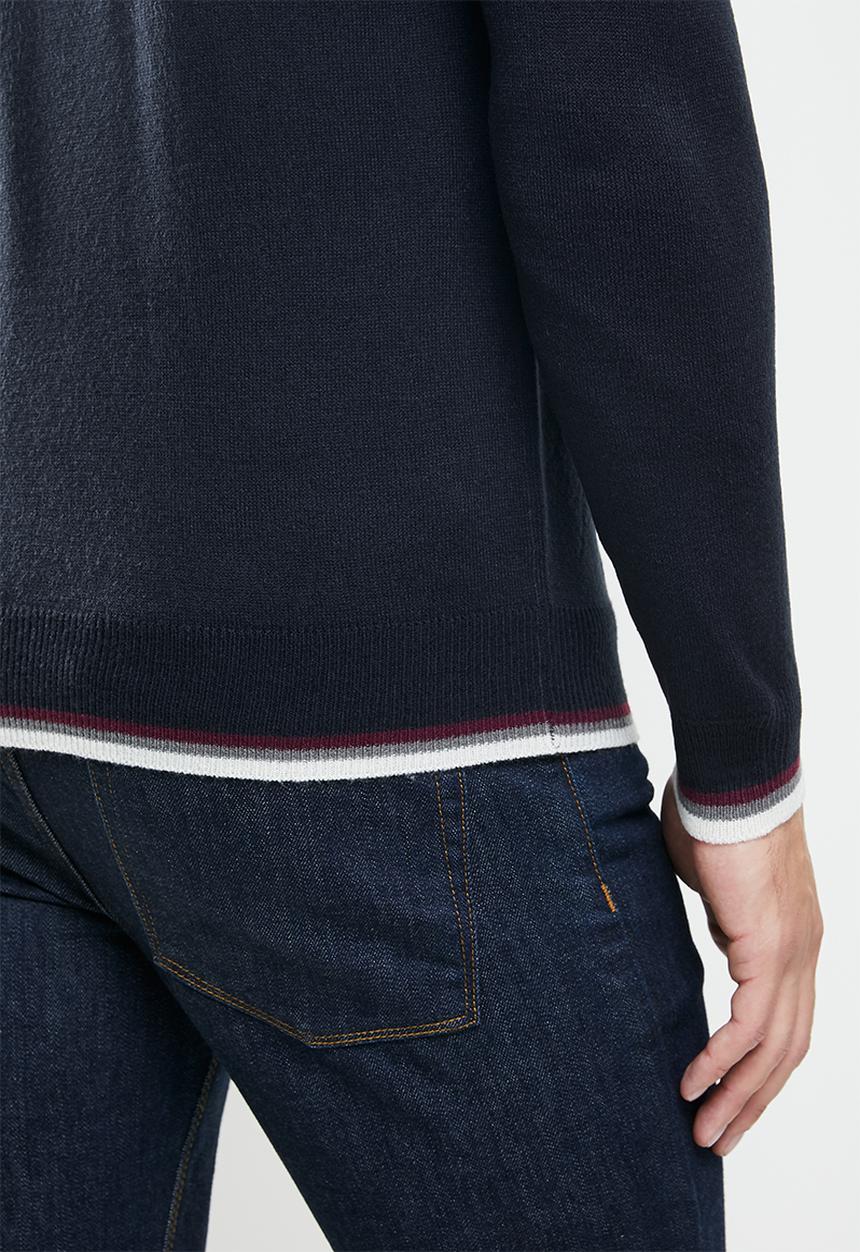 Brave Soul - Bertram knitwear - navy