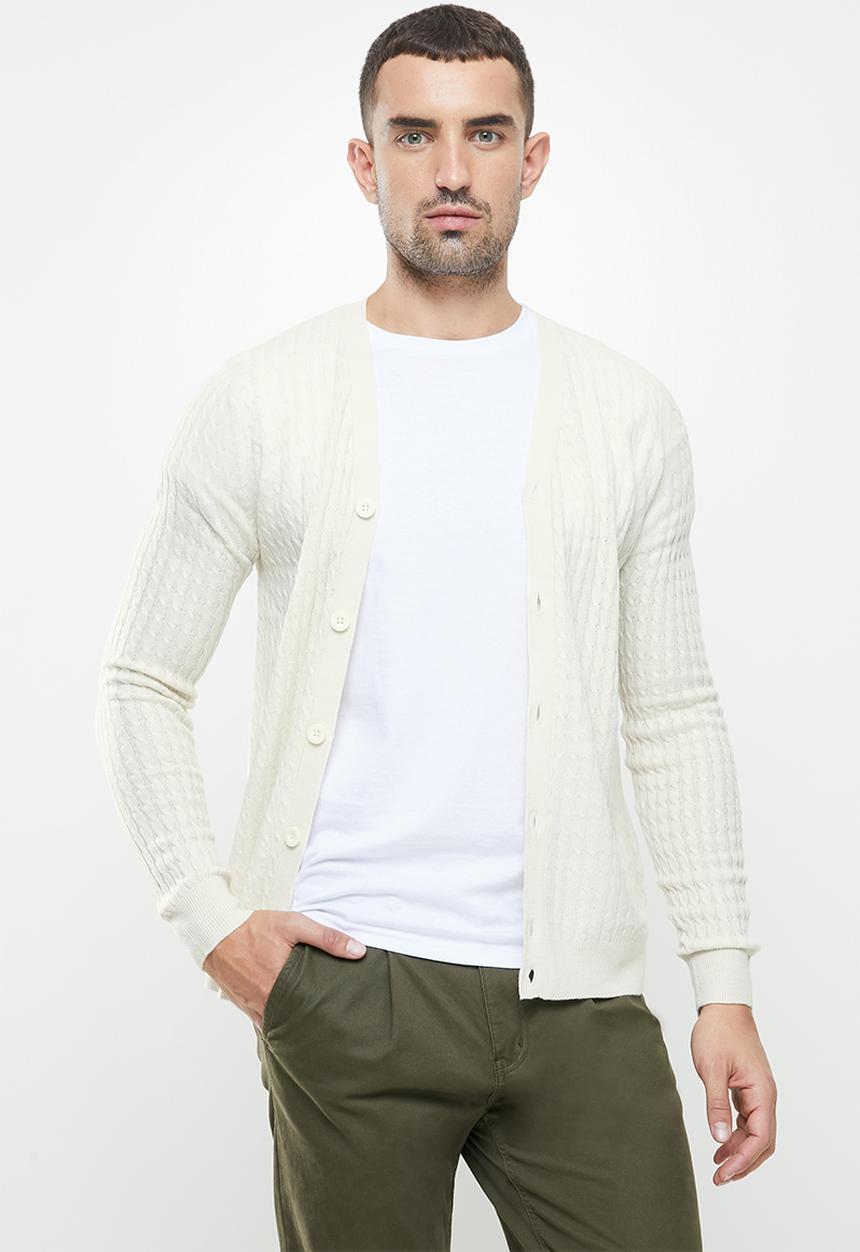 Brave Soul - Milfordb knitwear - cream 
