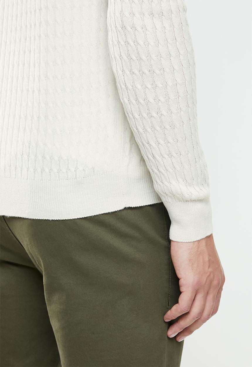 Brave Soul - Milfordb knitwear - cream 