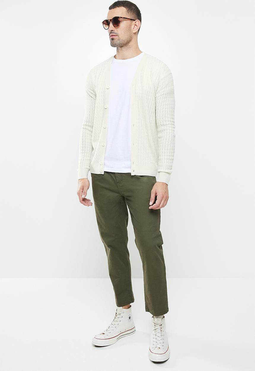 Brave Soul - Milfordb knitwear - cream 