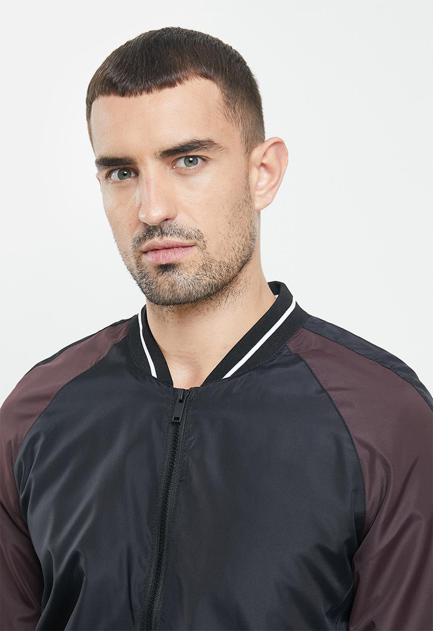 Brave Soul - Eddie jacket - navy & burgundy