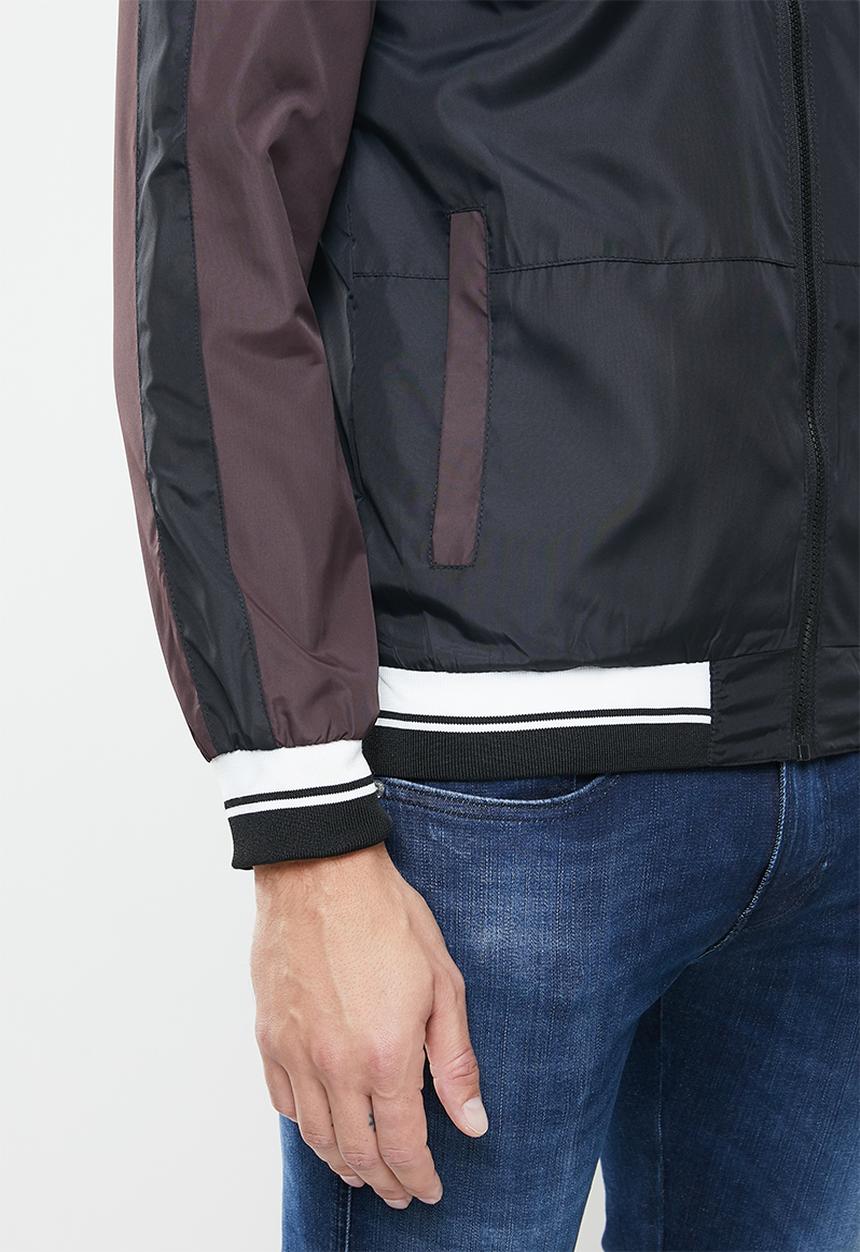 Brave Soul - Eddie jacket - navy & burgundy