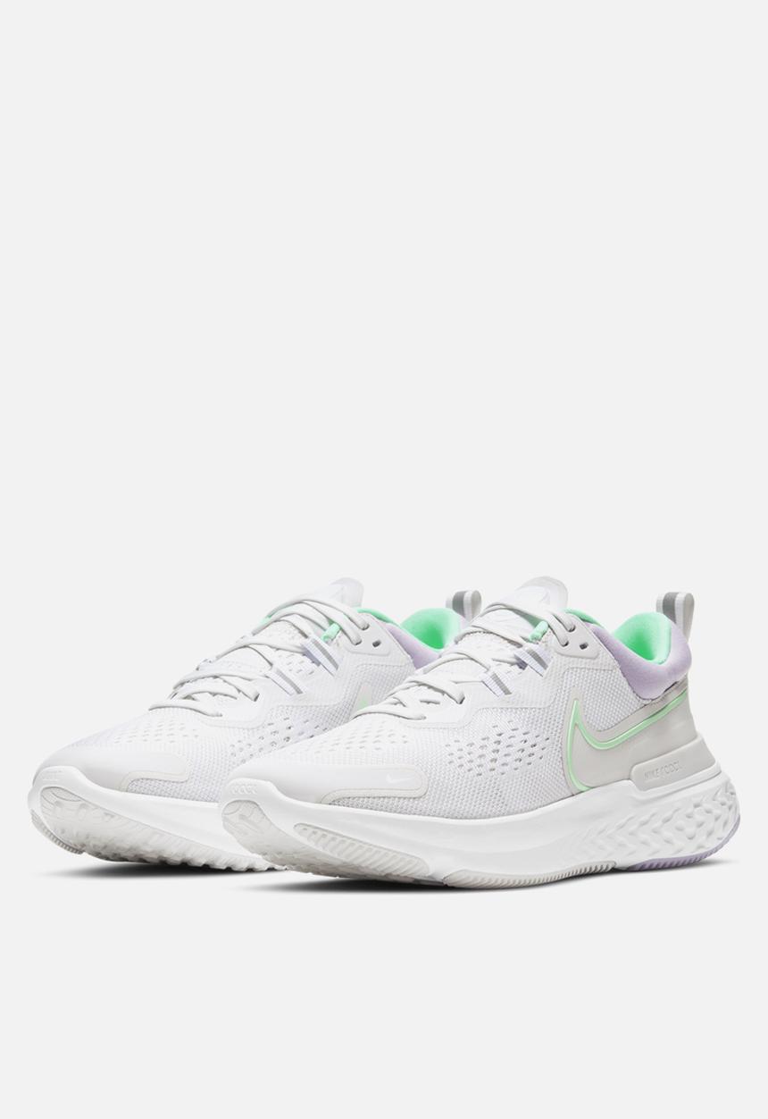 Nike - React miler 2 - platinum tint/green glow-white