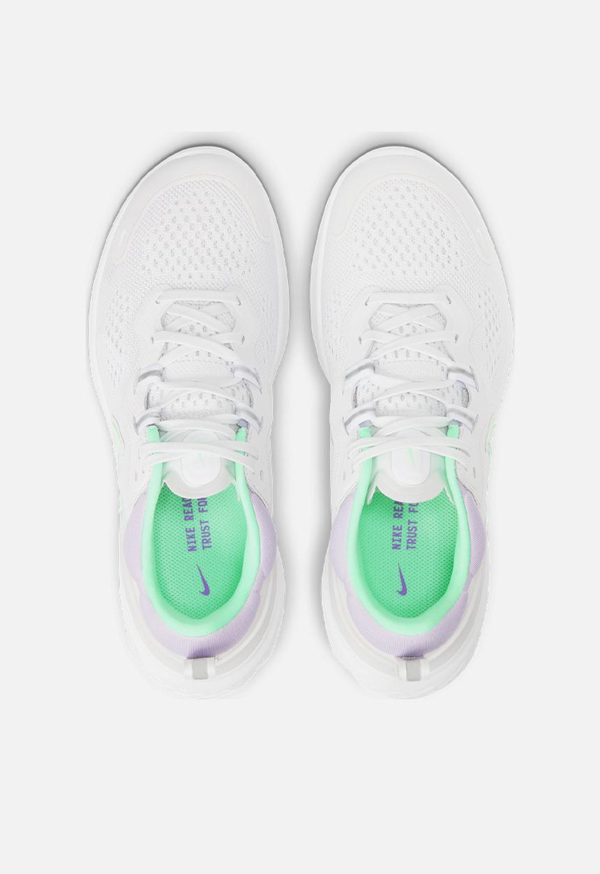 Nike - React miler 2 - platinum tint/green glow-white