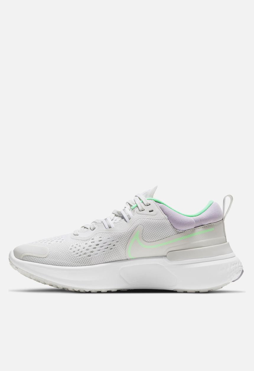 Nike - React miler 2 - platinum tint/green glow-white