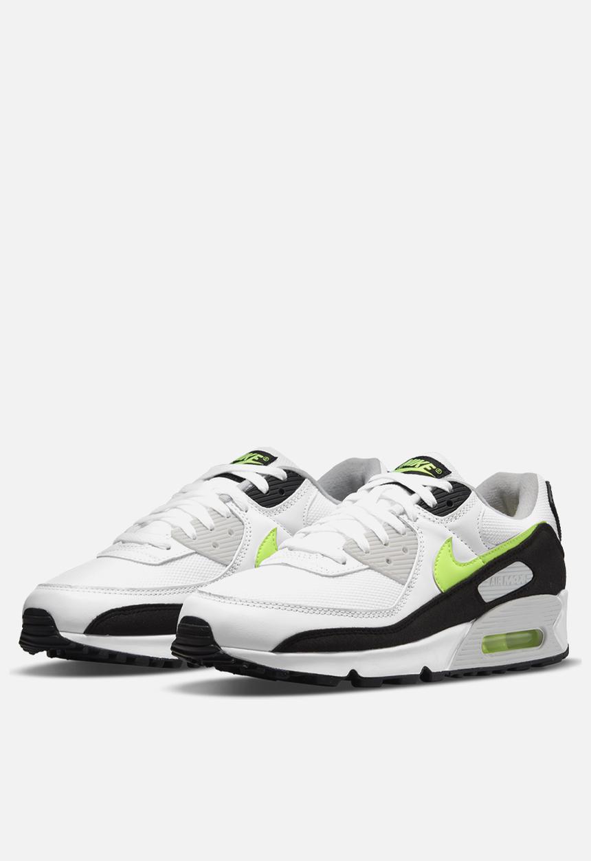 Nike - Air Max 90  - white/hot lime-black-neutral grey